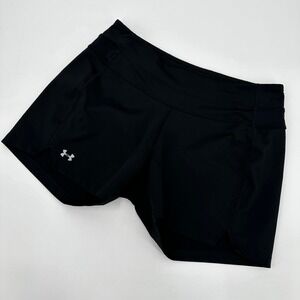 Under Armour Women Black Running Shorts Athletic Workout Performance Size Medium